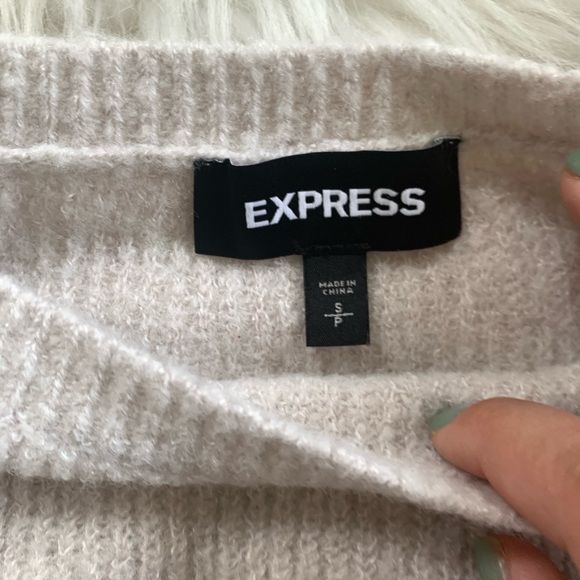EXPRESS▪️Bubble Sleeve Ruffle Knitted Sweater. S - Picture 10 of 12